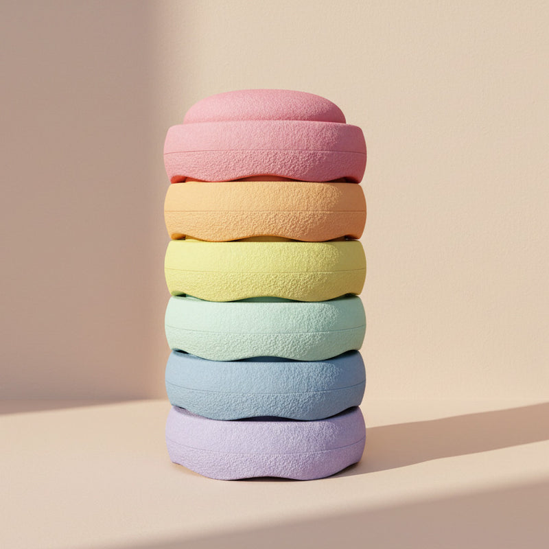 Stapelstein Original 6er Set rainbow pastel | Stapelstein