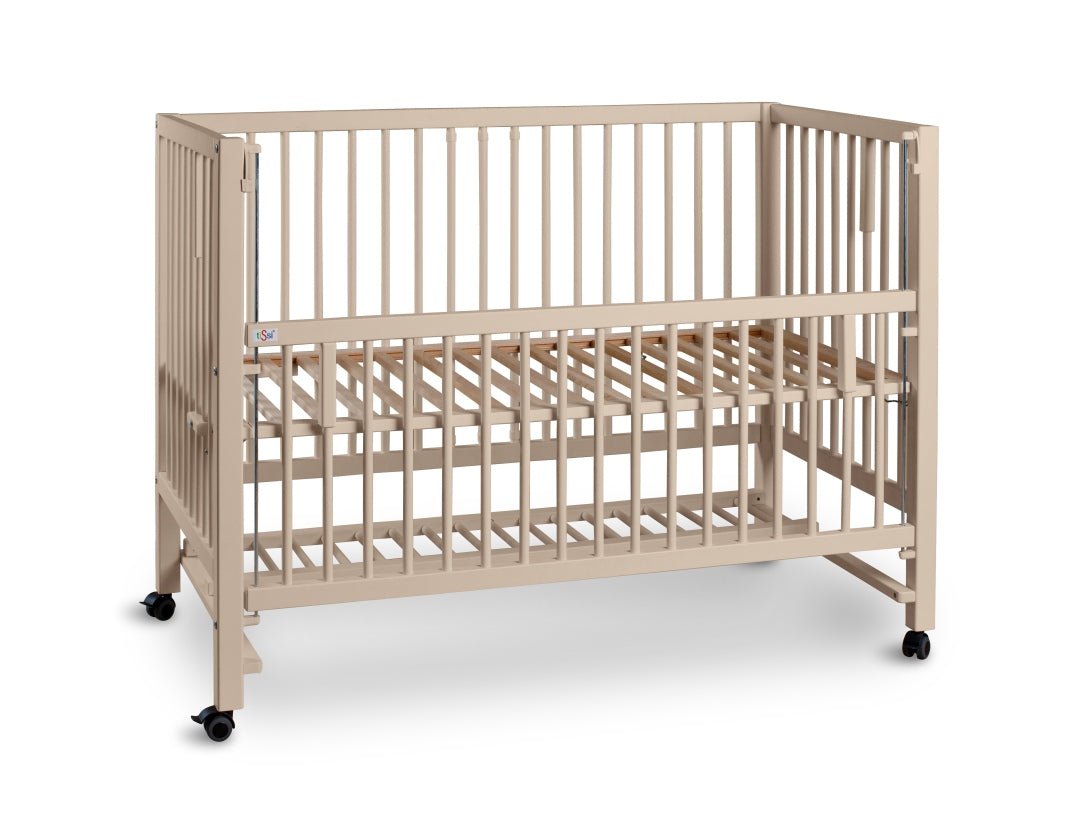 tiSsi XXL Beistellbett HAJO in Seiden-Beige mit mitwachsender und höhenverstellbarer Liegefläche