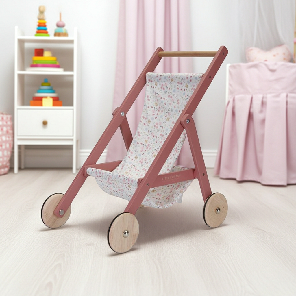 Doll buggy - Flowers & Butterflies