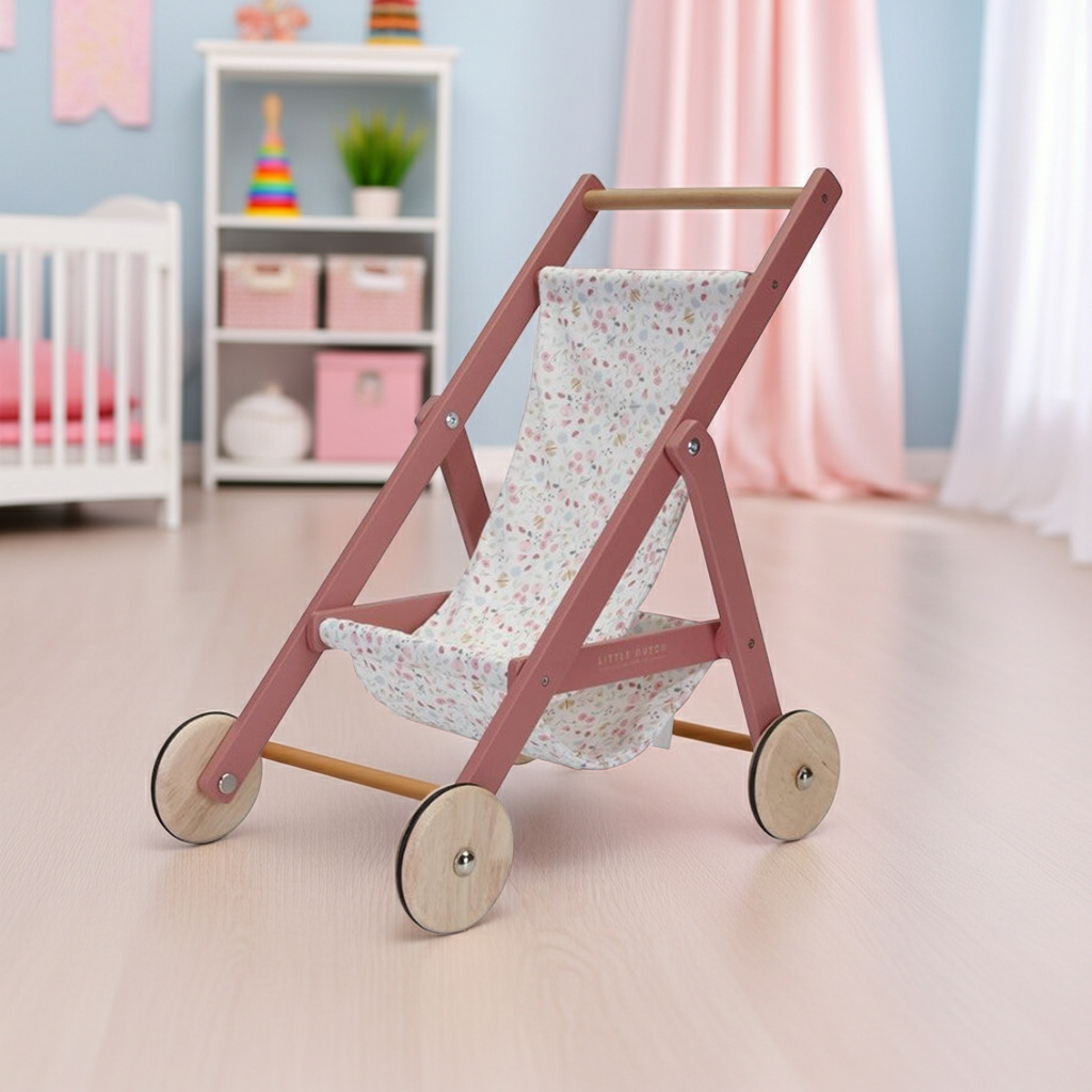 Doll buggy - Flowers & Butterflies