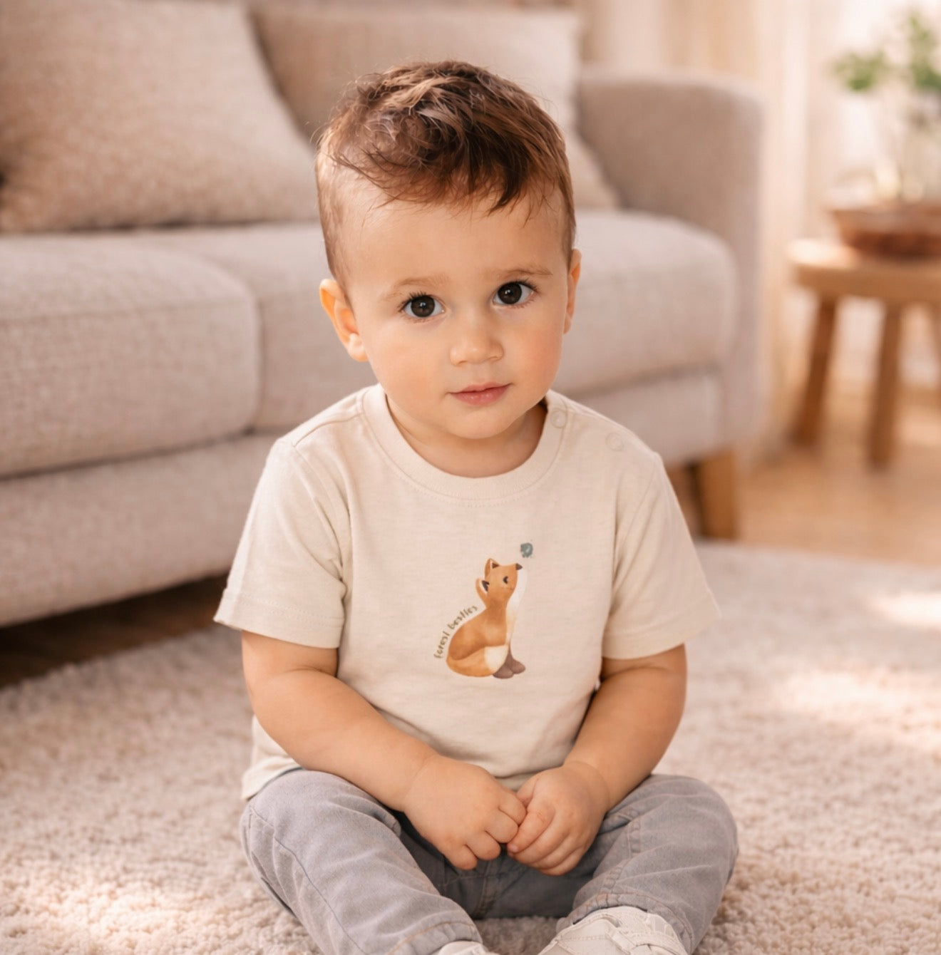 Baby mit T-Shirt – Babybekleidung 50% Abverkauf bei Schmatzepuffer
