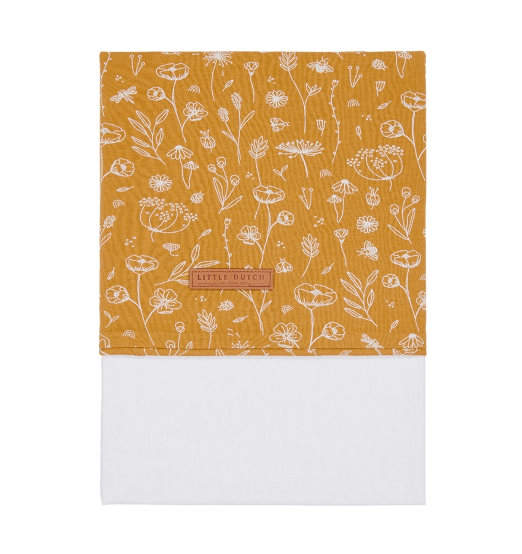 Children's bed sheet Wild Flowers Ocher | Little Dutch
