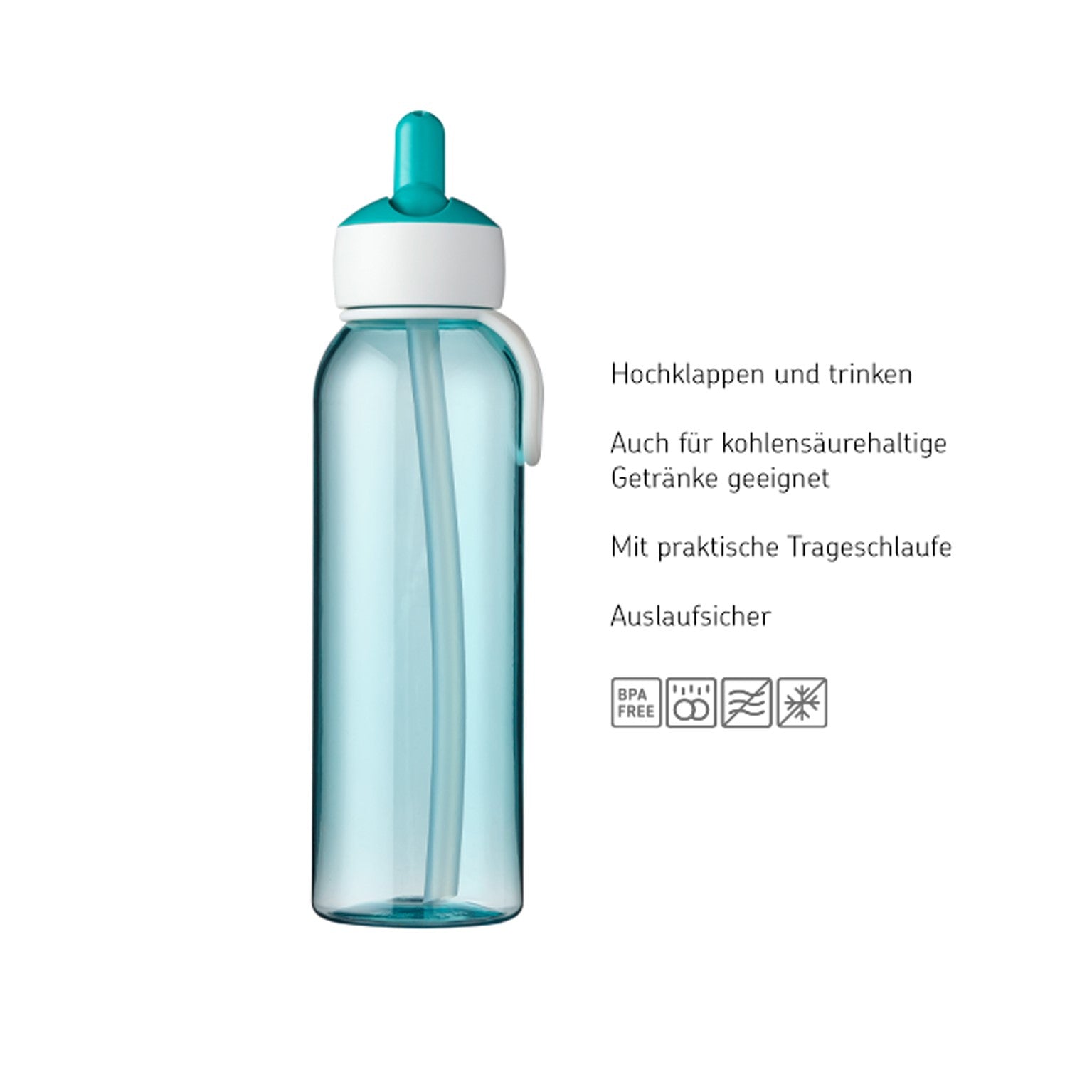 Flip-up drinking bottle 500 ml - Blue | Mepal