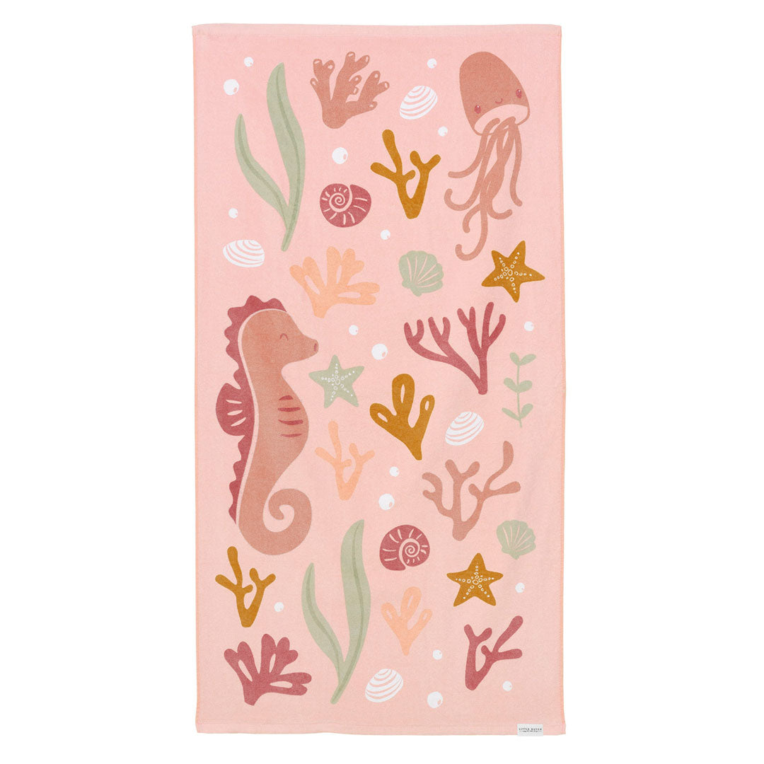 Hooded Towel Ocean Dreams Pink | Hooded Towel for Babies & Children
