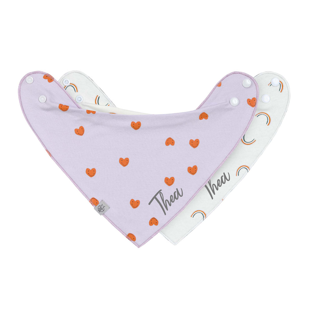 Ensemble de 2 bavoirs Happy Rascals Heart | Lässig
