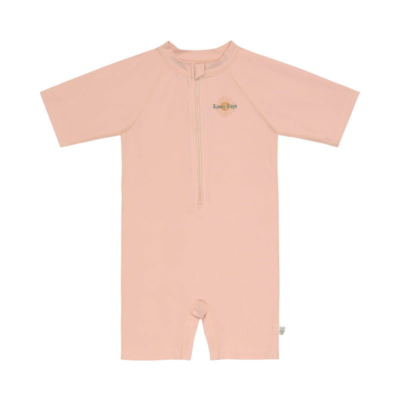 Badeanzug Kurzarm mit UV-Schutz Rosa, Gr. 74/80 | Lässig