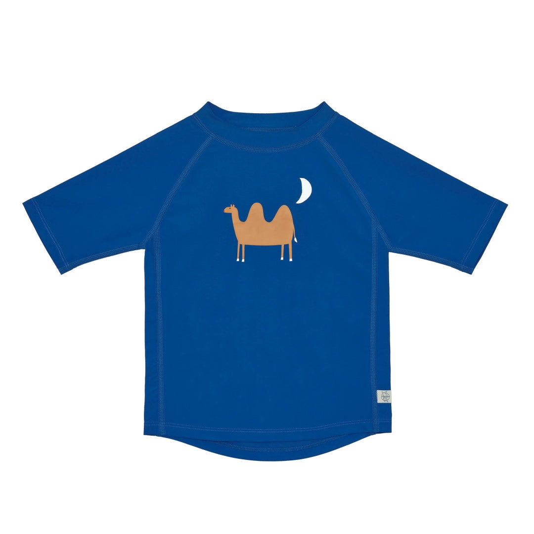UV Badeshirt Kurzarm Blau – Kamel, Gr. 74/80 | Lässig