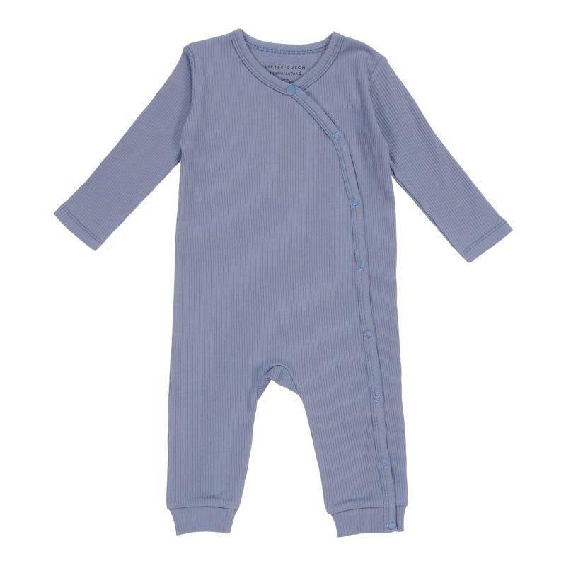 Langarm-Wickelstrampler Sailors Bay Blue | Little Dutch