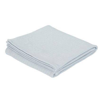 Muslin cloth swaddle 120 x 120 cm Pure Soft Blue | Little Dutch