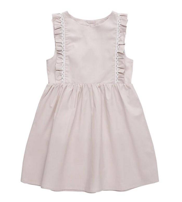 Kleid mit Spitzendetails "Powder Gray" 'Beige Größe 74 / 80 | leevje