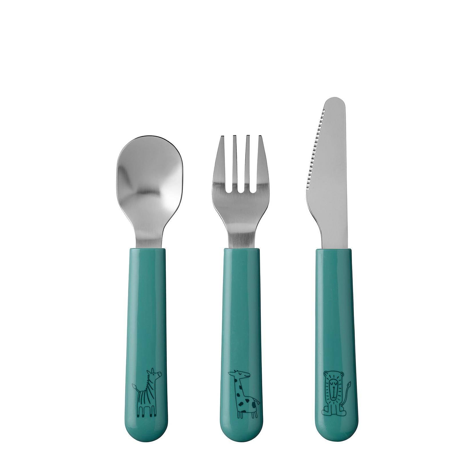 Set de couverts pour enfant bébé 3 pièces - Turquoise foncé | Mepal