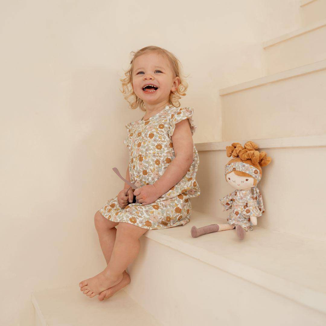 Kleid mit Rüschen Vintage Little Flowers für Mädchen