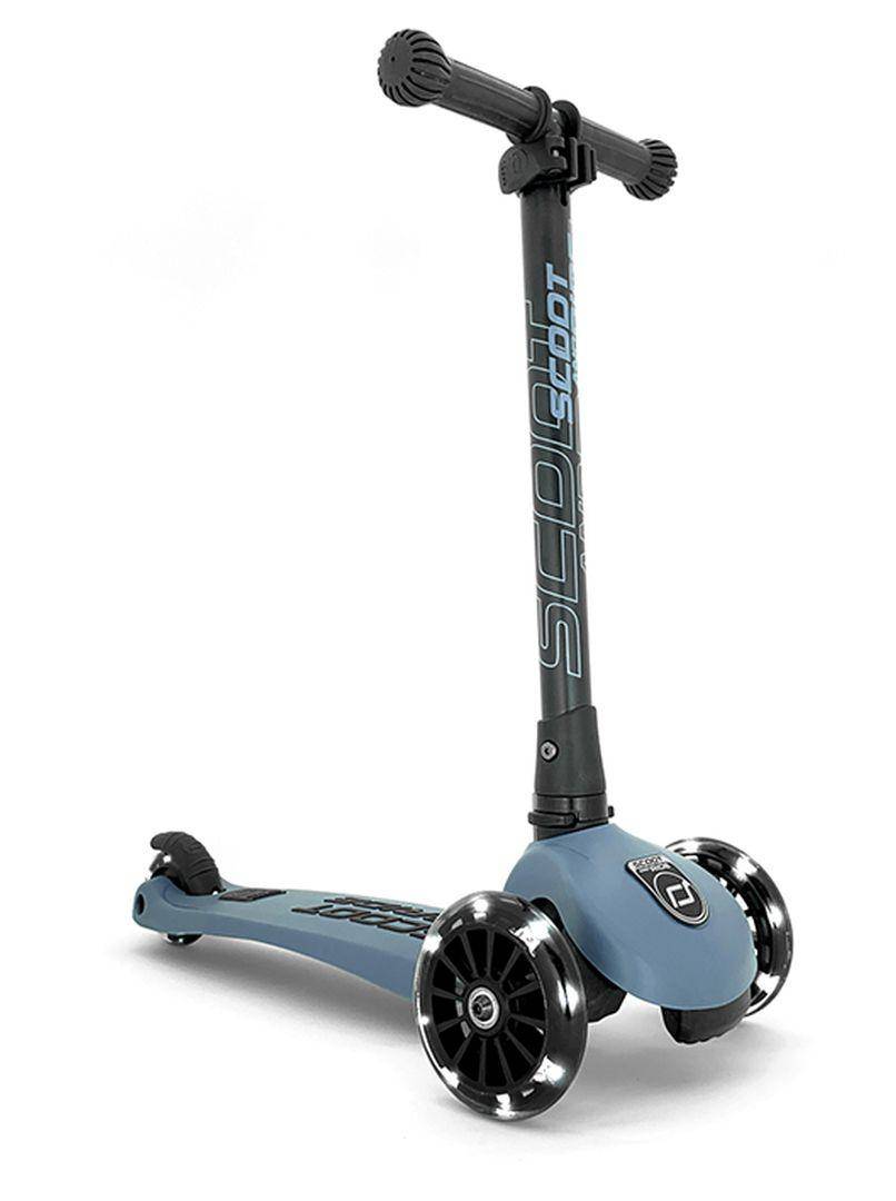 Trottinette Highwaykick 3 LED, bleu acier | Roulez en trottinette