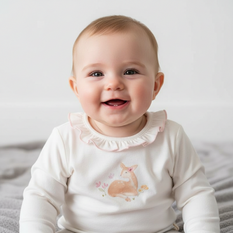 T-shirt langärmlig Off White | Little Dutch
