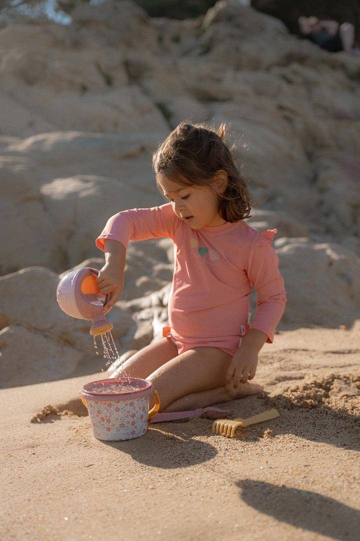 Maillot de bain à manches longues Ocean Treasures Rouge | Little Dutch
