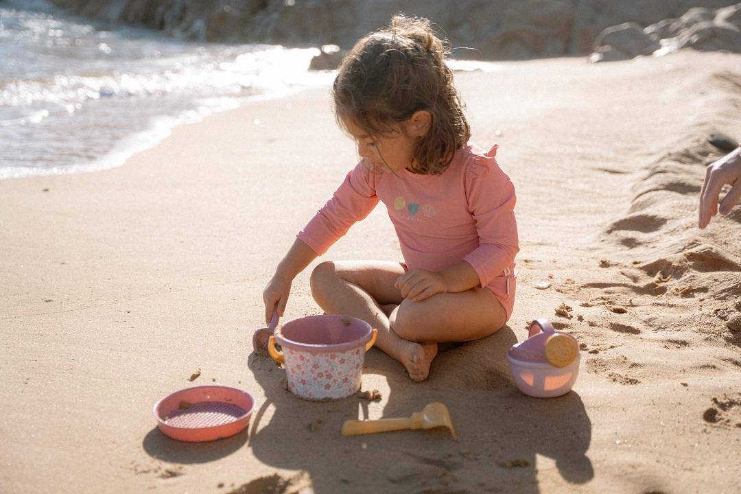 Maillot de bain à manches longues Ocean Treasures Rouge | Little Dutch