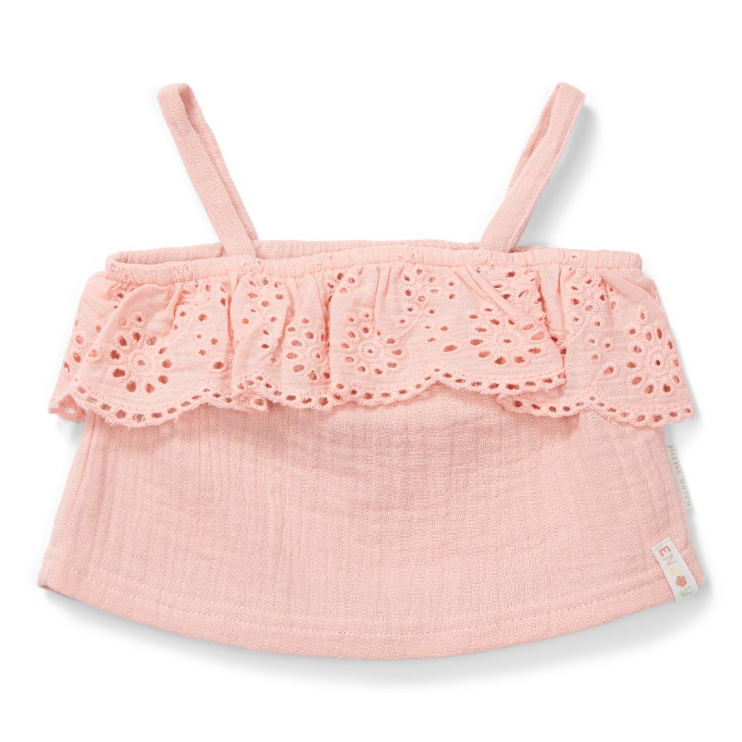 Top Fleuri Rose pour Fille
