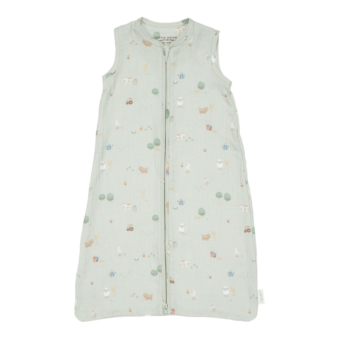 Summer sleeping bag, muslin, 70 cm - Little Farm | Little Dutch