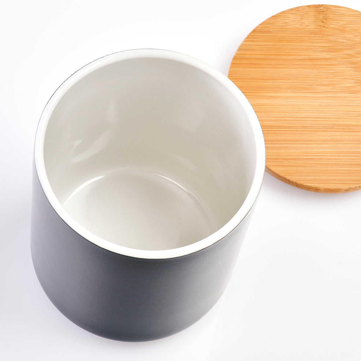 Vorratsdose mit Bambusdeckel - 650 ml - Keramik | Zeller
