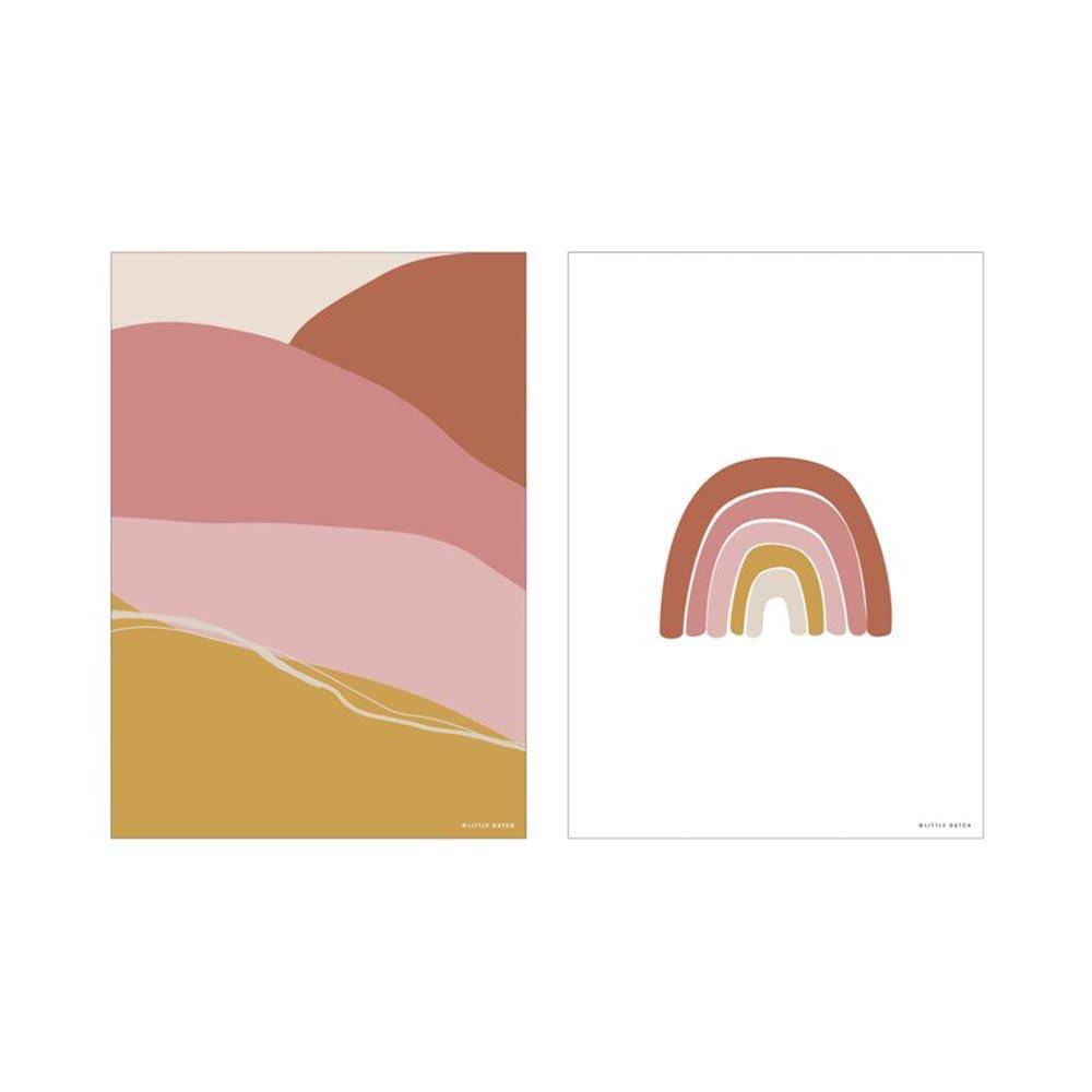 Affiche de chambre d'enfant Horizon Rose | Schmatzepuffer