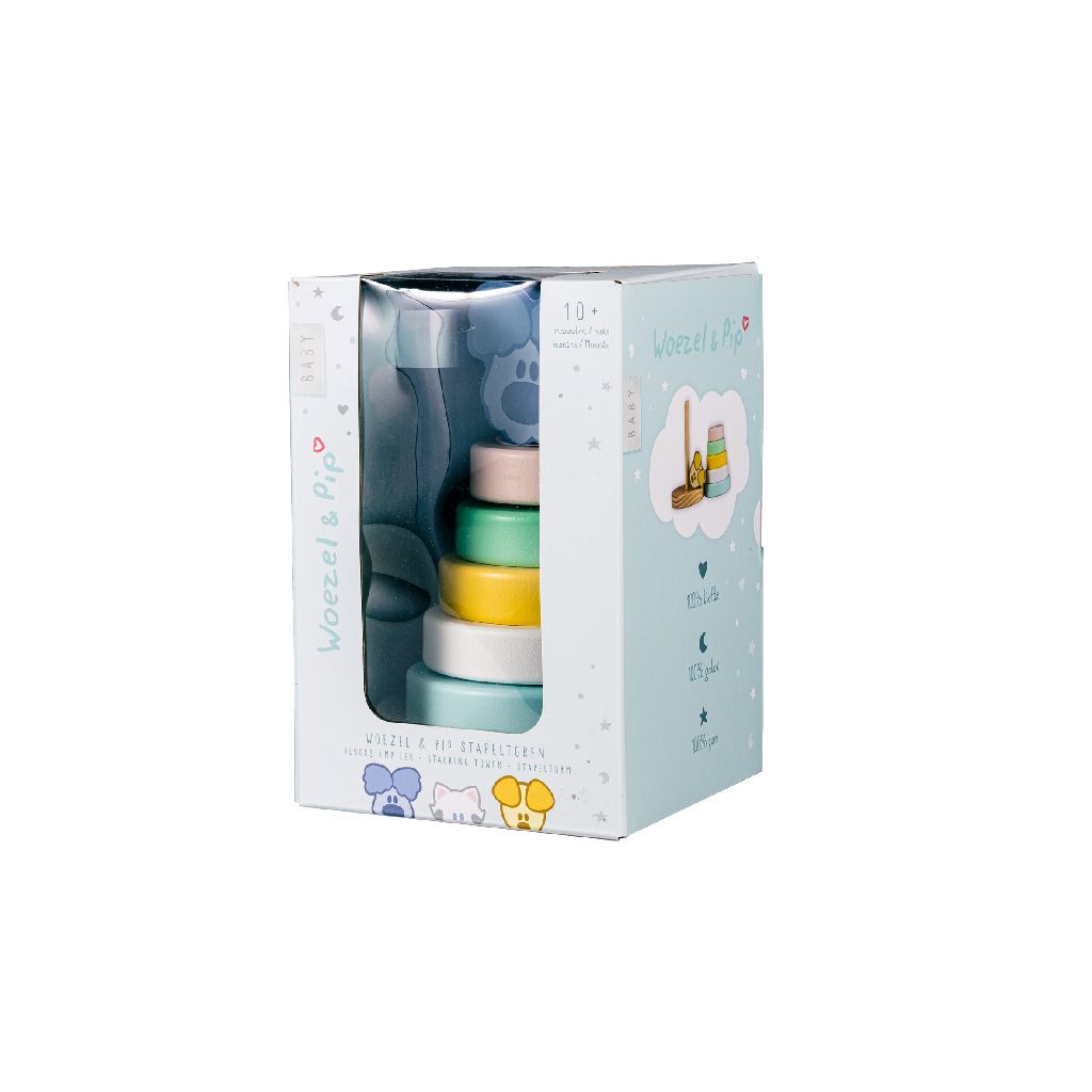 Personalized Stacking Tower Wusel Baby – Birth Gift | Schmatzepuffer