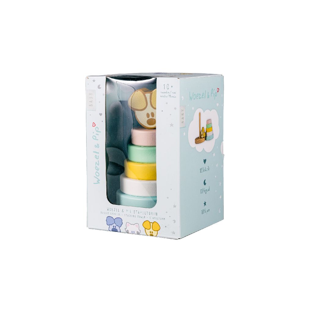 Stapelturm zur Geburt personalisiert - Geschenk zur Geburt