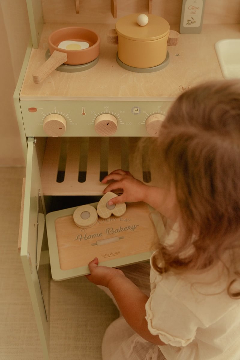 Wooden Baking Set for Small Children's Kitchens