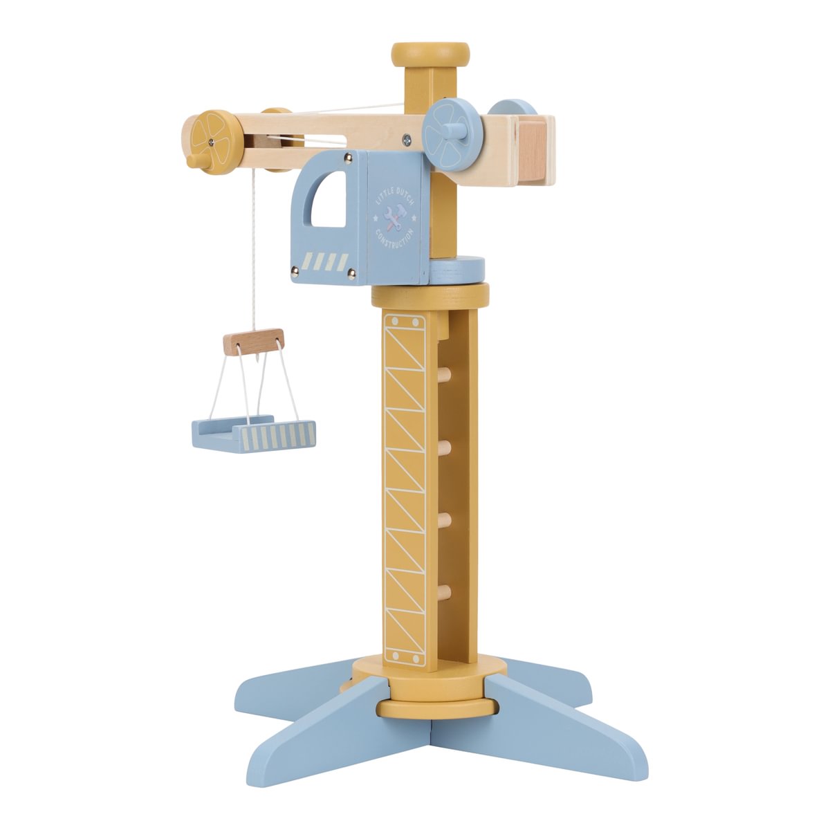 Holz Baukran Spielset für Holzeisenbahn Baustellen | Schmatzepuffer