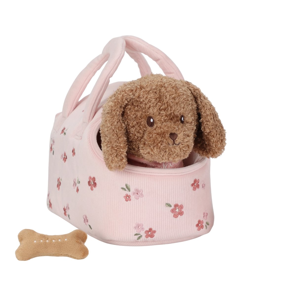 Peluche chien Jackie dans un sac GRS