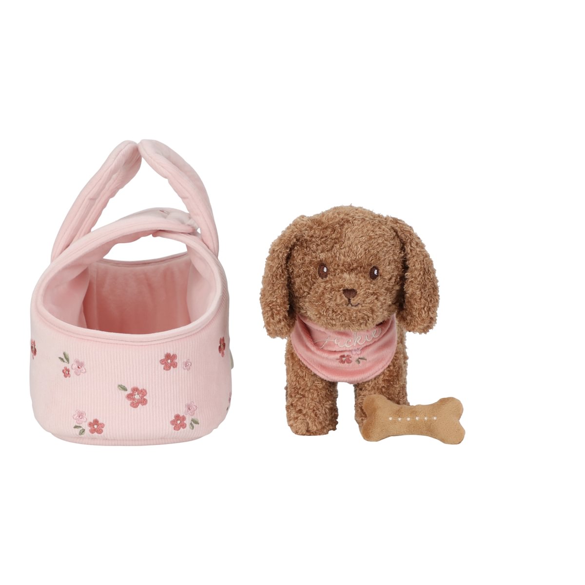 Peluche chien Jackie dans un sac GRS