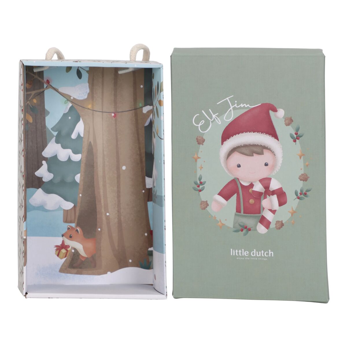 Weihnachtspuppe Jim – Kuschelpuppe für die Weihnachtszeit