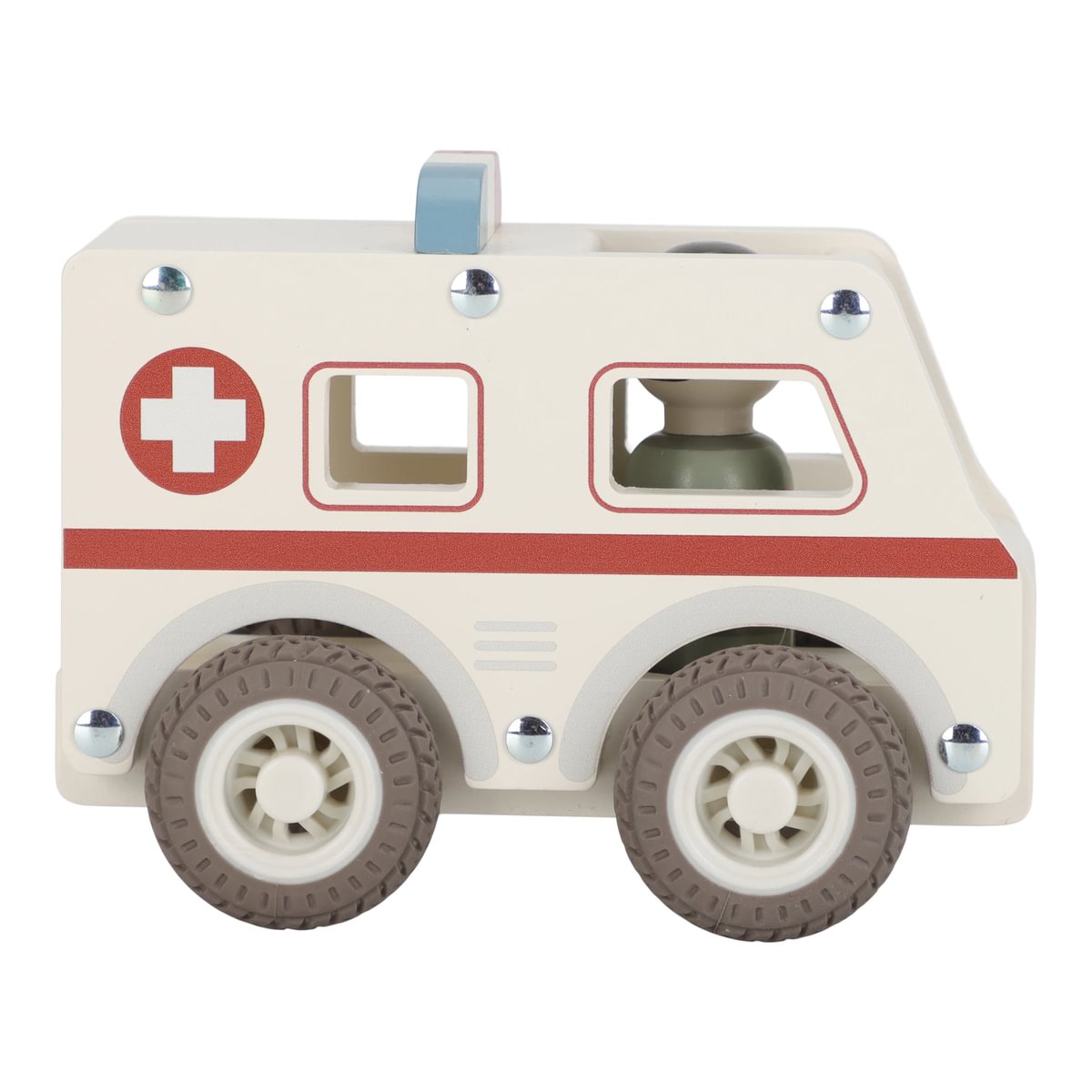 Krankenwagen aus Holz personalisierbar mit Namen