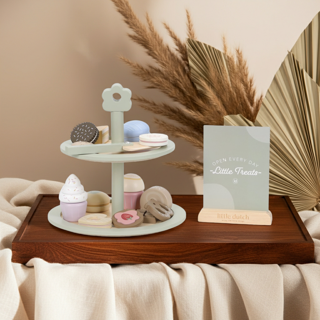 Tiered stand with pastries