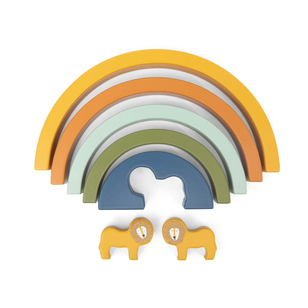 Regenbogen-Stapelspiel aus Holz - Herr Löwe | Trixie