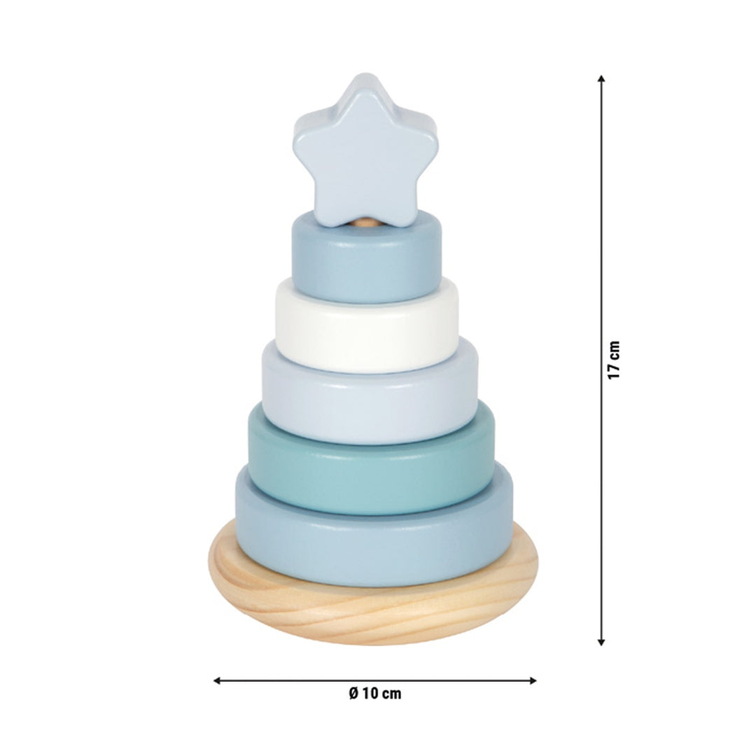 Personalized Stacking Tower blue - Gift for birth | by Schmatzepuffer