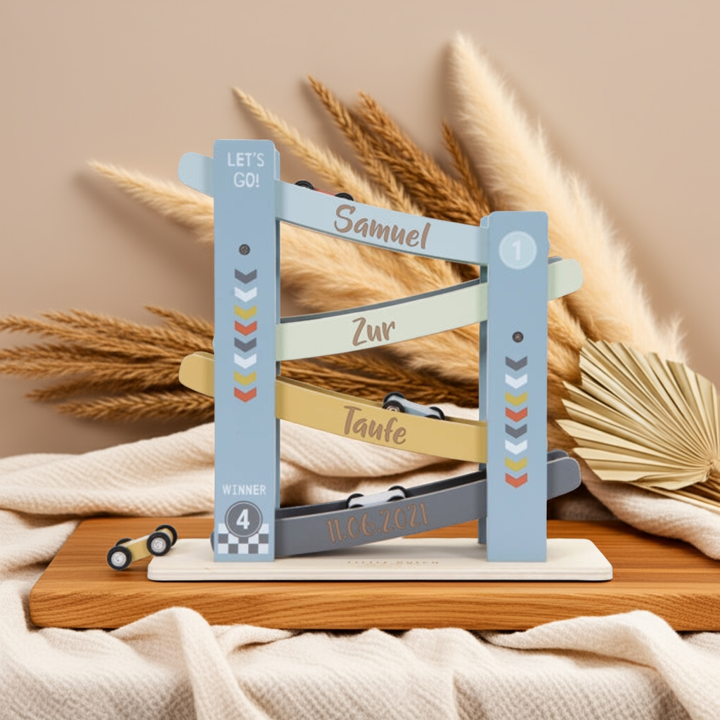 Personalized Marble Run Christening Gift by Schmatzepuffer