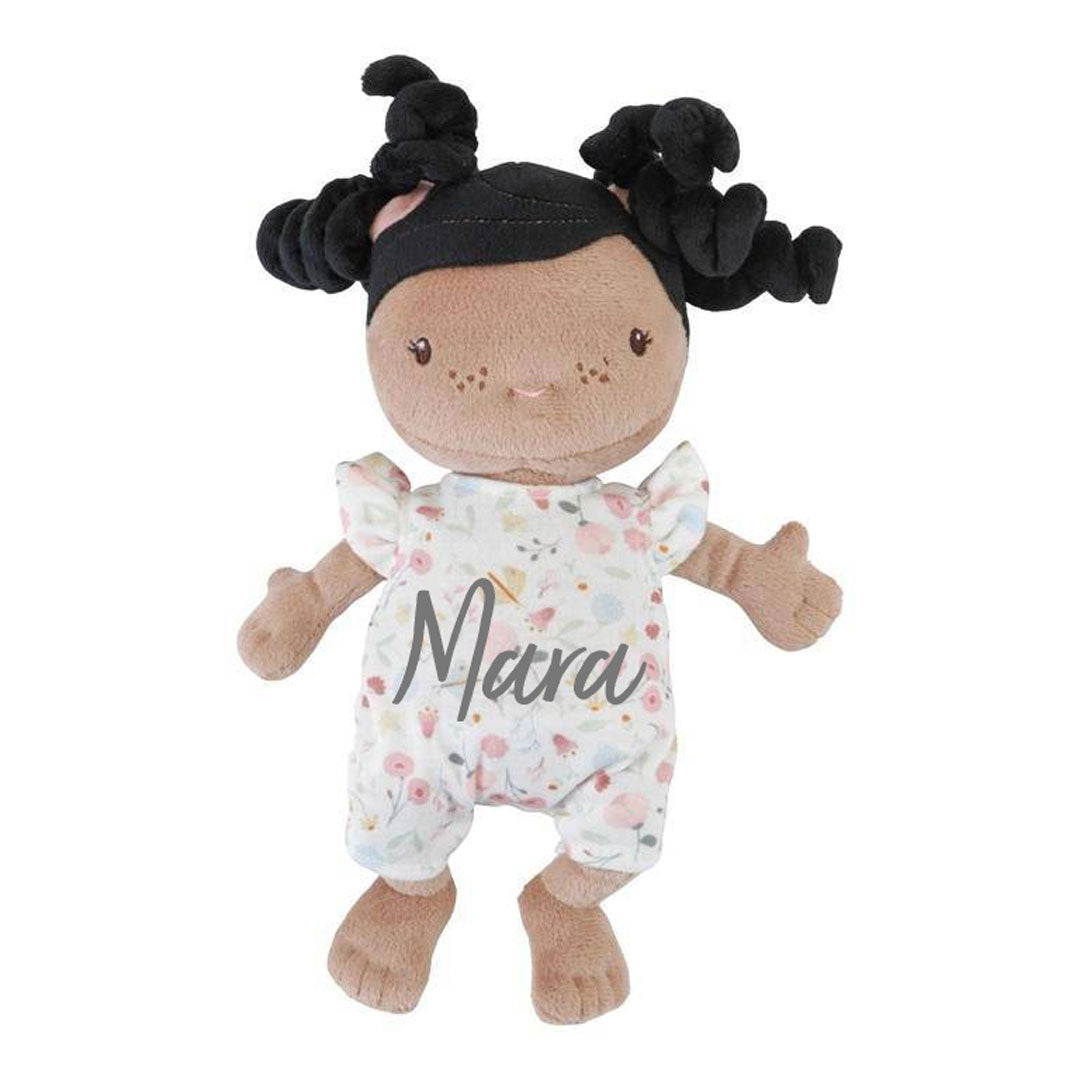 Poupée de chiffon Bébé Evi avec kit de soin Fleurs et Papillons