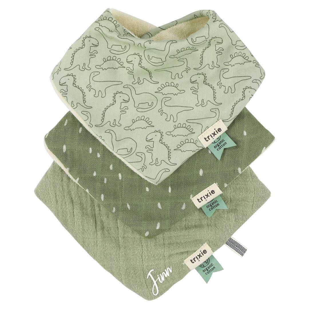 Bandana bibs 3-pack mix - Mr. Dino | Trixie