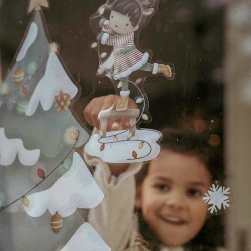 Fenstersticker XL Weihnachtsbaum – Weihnachtsdeko für Kinder