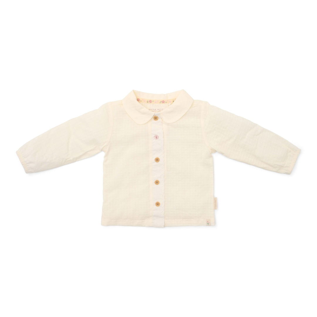 Langarm Bluse Creme für Babys und Kinder