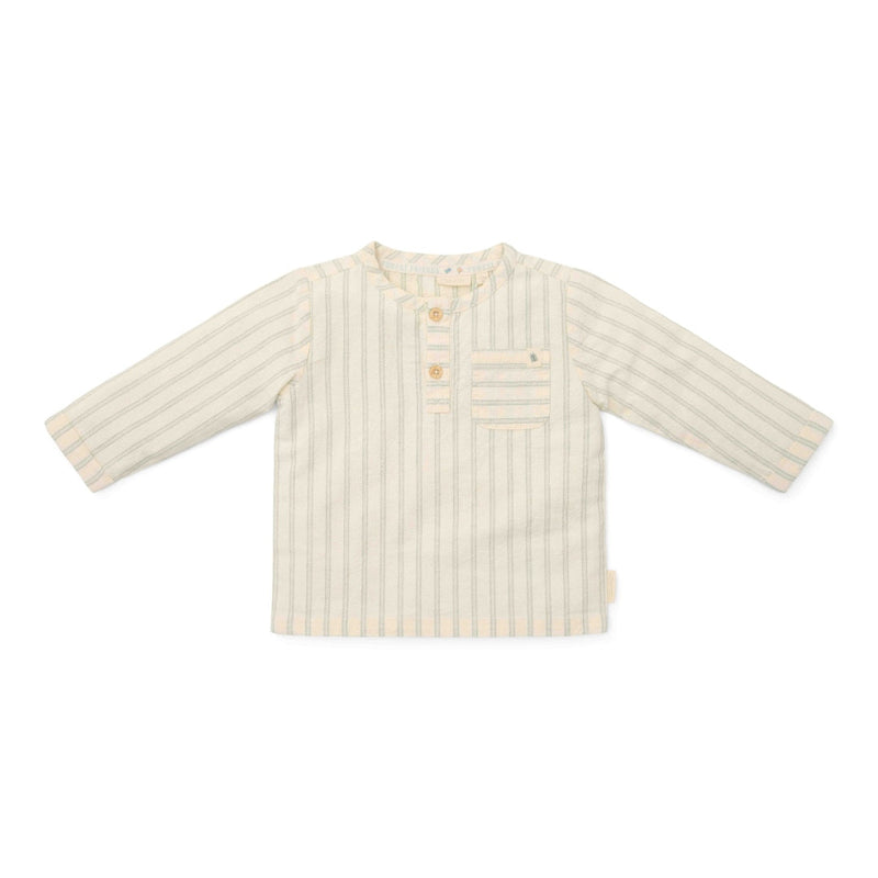 Langarm Bluse Forest Green Stripe für Babys und Kinder
