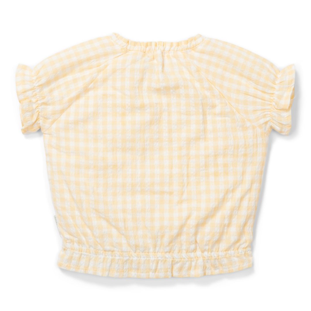 Bluse Sunshine Checks – Kinderbluse kurzarm für den Sommer
