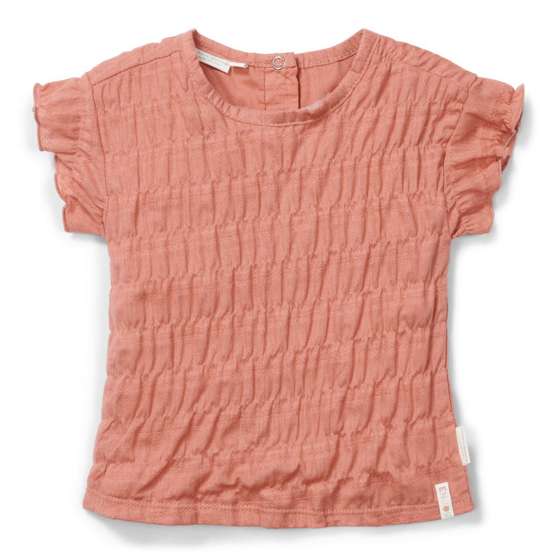Short Sleeve T-Shirt Rose Pink – Kids T-Shirt with Floral Motif