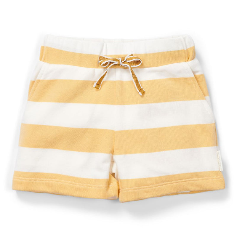 Sunny Yellow Stripes Shorts for children