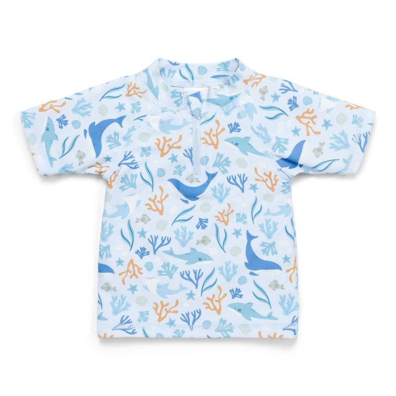 Short-sleeved Bathing T-shirt Ocean Dreams Blue – UV Shirt for Kids