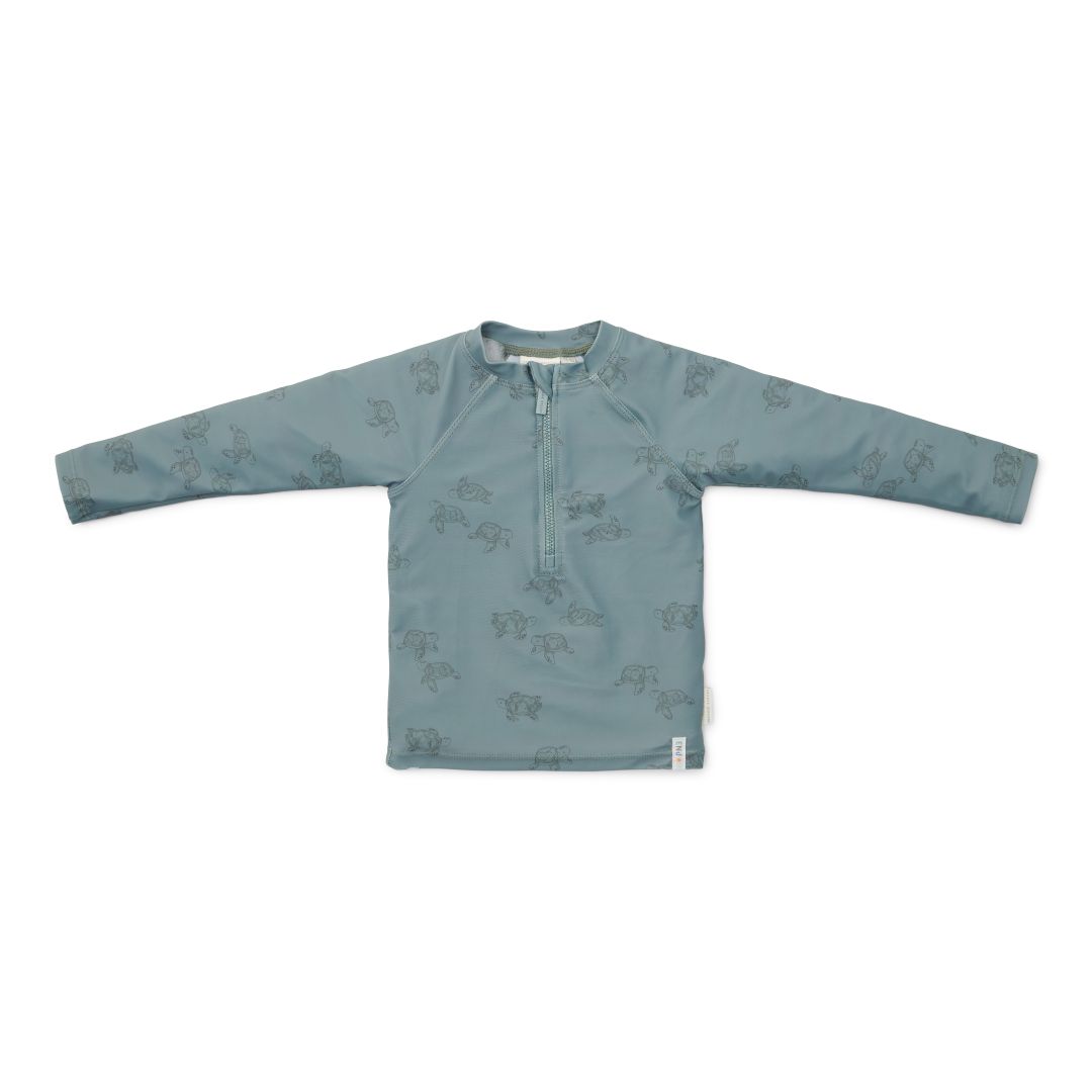 UV Bade-T-Shirt langarm Turtle Island für Kinder