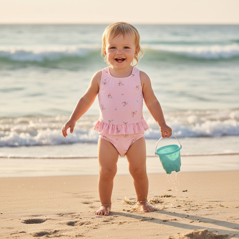 Ruffle Swimsuit Rosy Meadows – Kids' Swimsuit for Summer