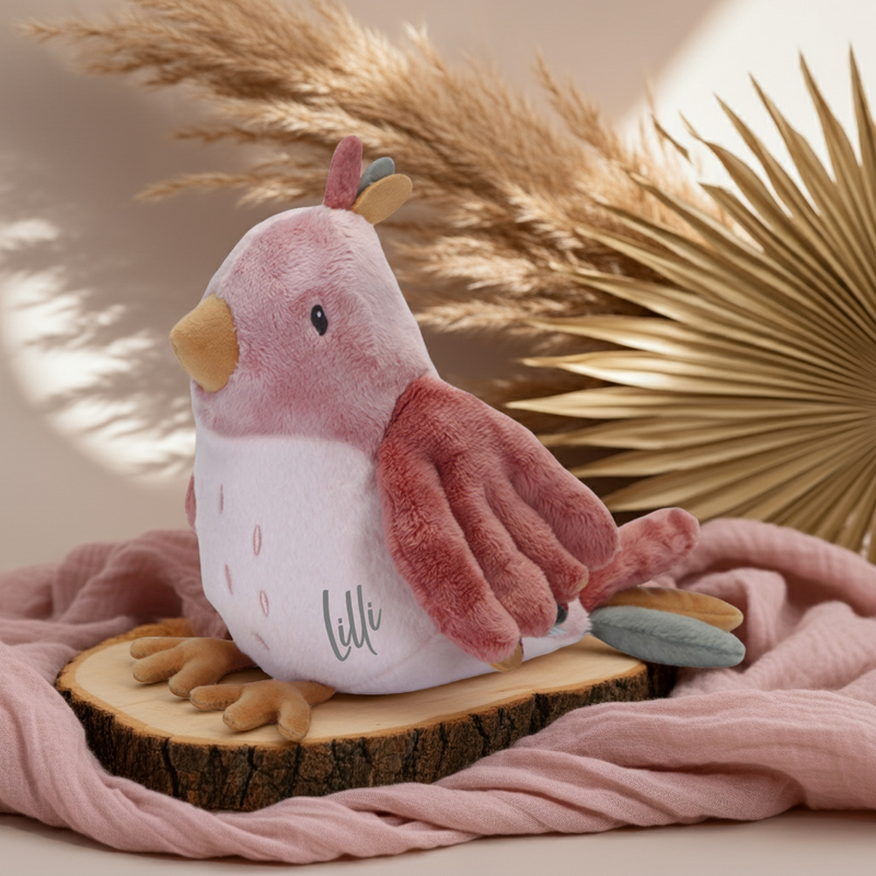 Kuscheltier Vogel Flowers & Butterflies – Geschenk für Babys