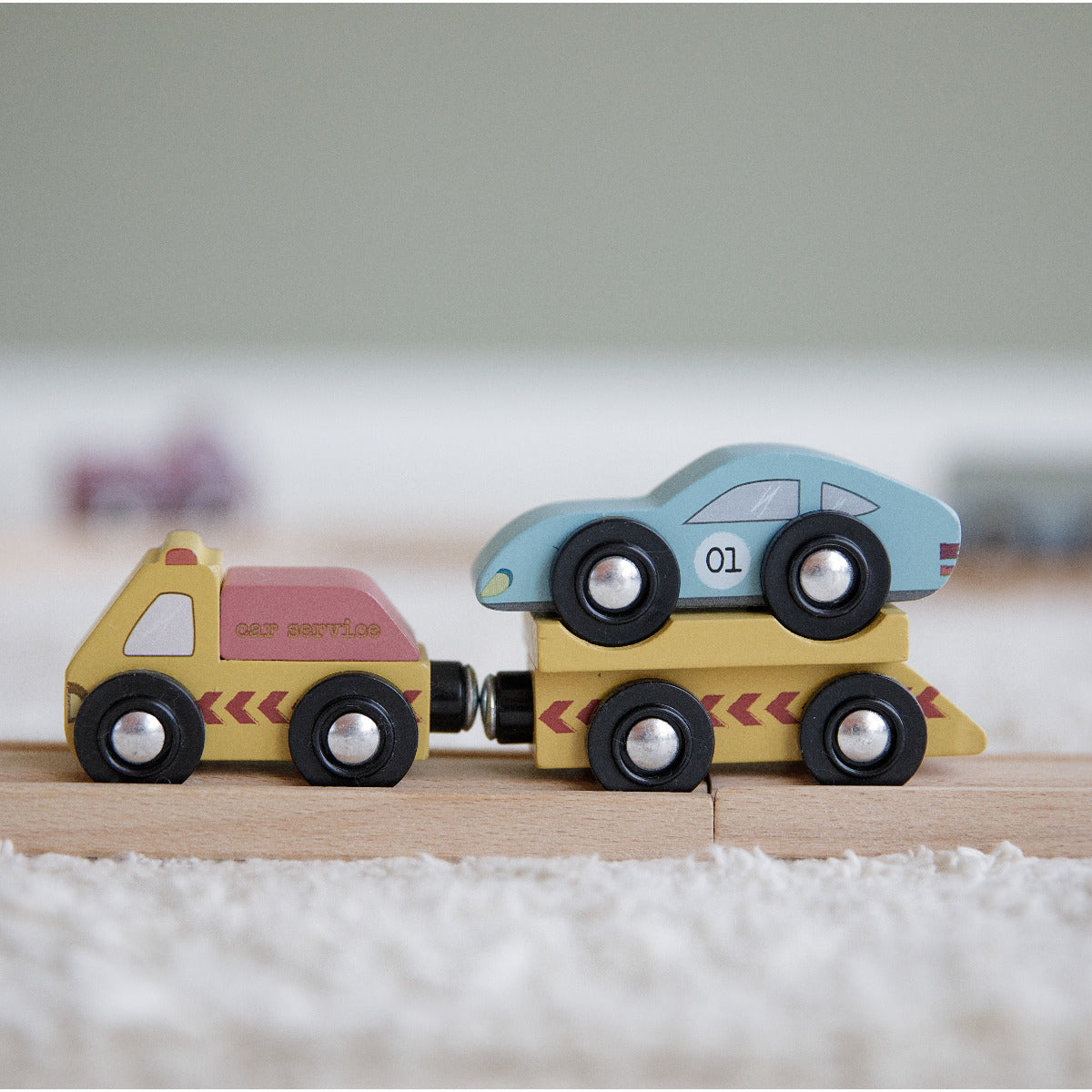 Wooden Railway Vehicle Set - Expansion | Schmatzepuffer
