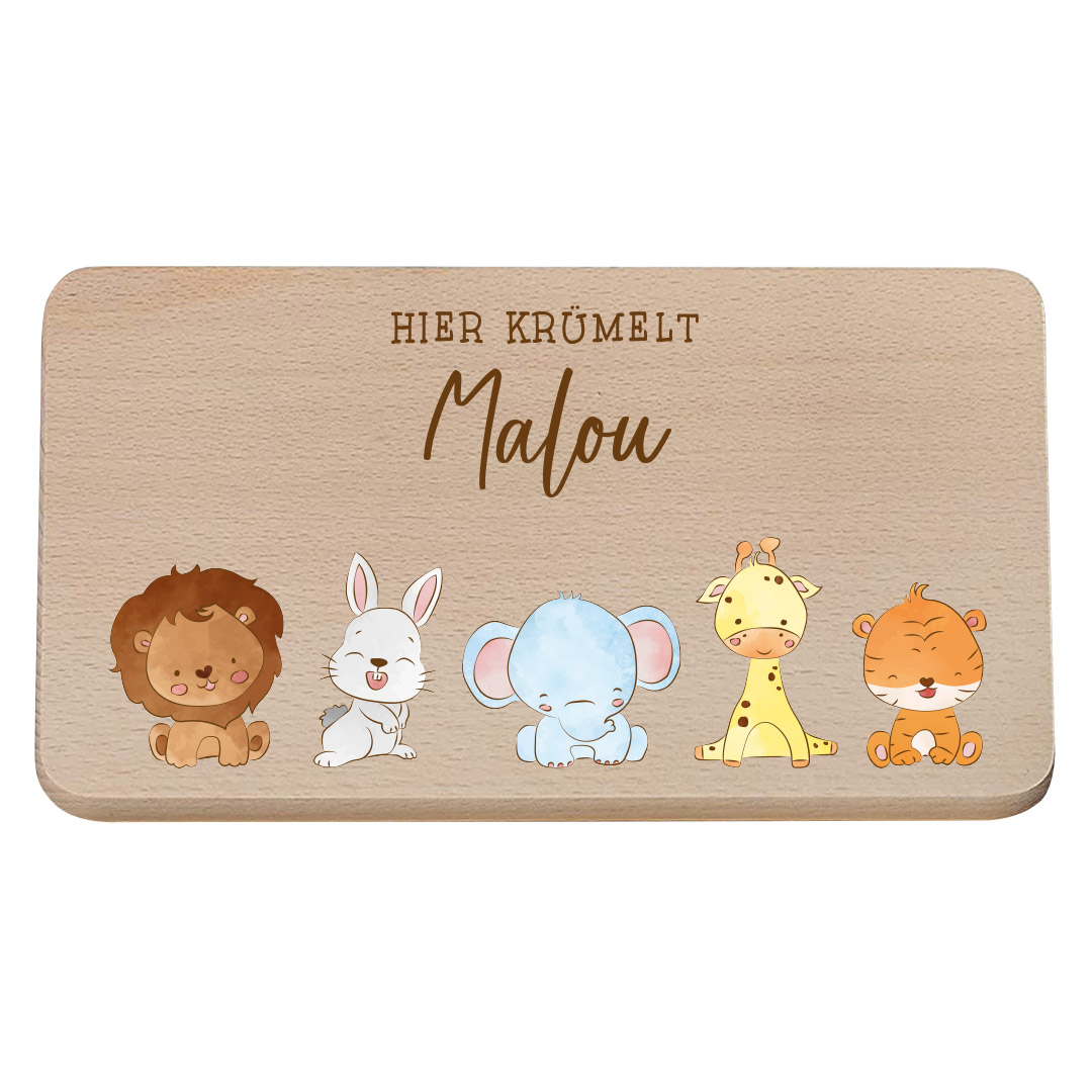 Frühstücksbrettchen personalisiert mit Namen - Größe M | Schmatzepuffer®